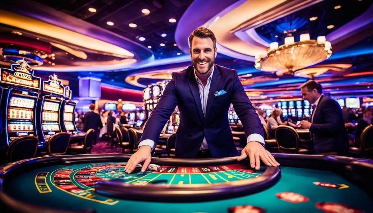 Aplikasi mobile rokokslot menampilkan meja blackjack dengan dealer langsung